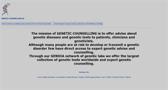 Desktop Screenshot of geneticcounselling.eu